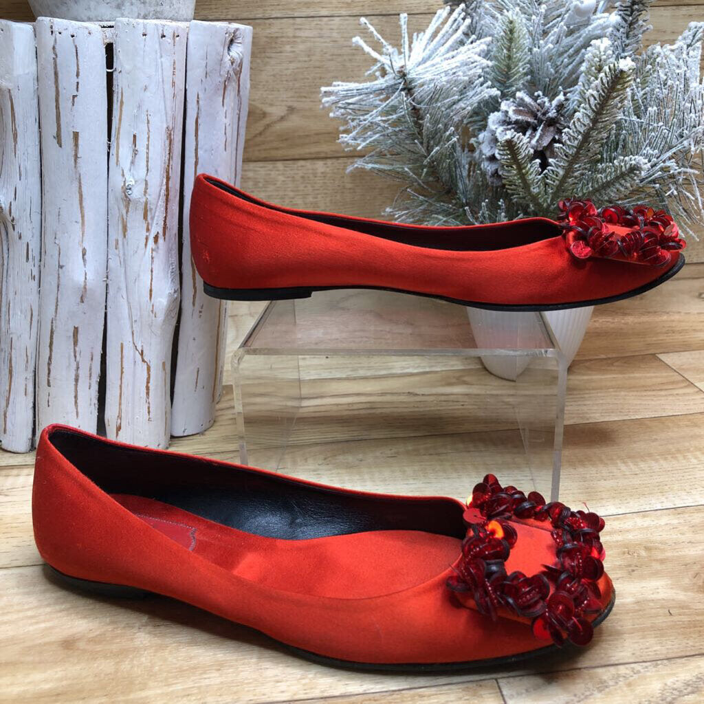 6 RED SEQUIN FLAT