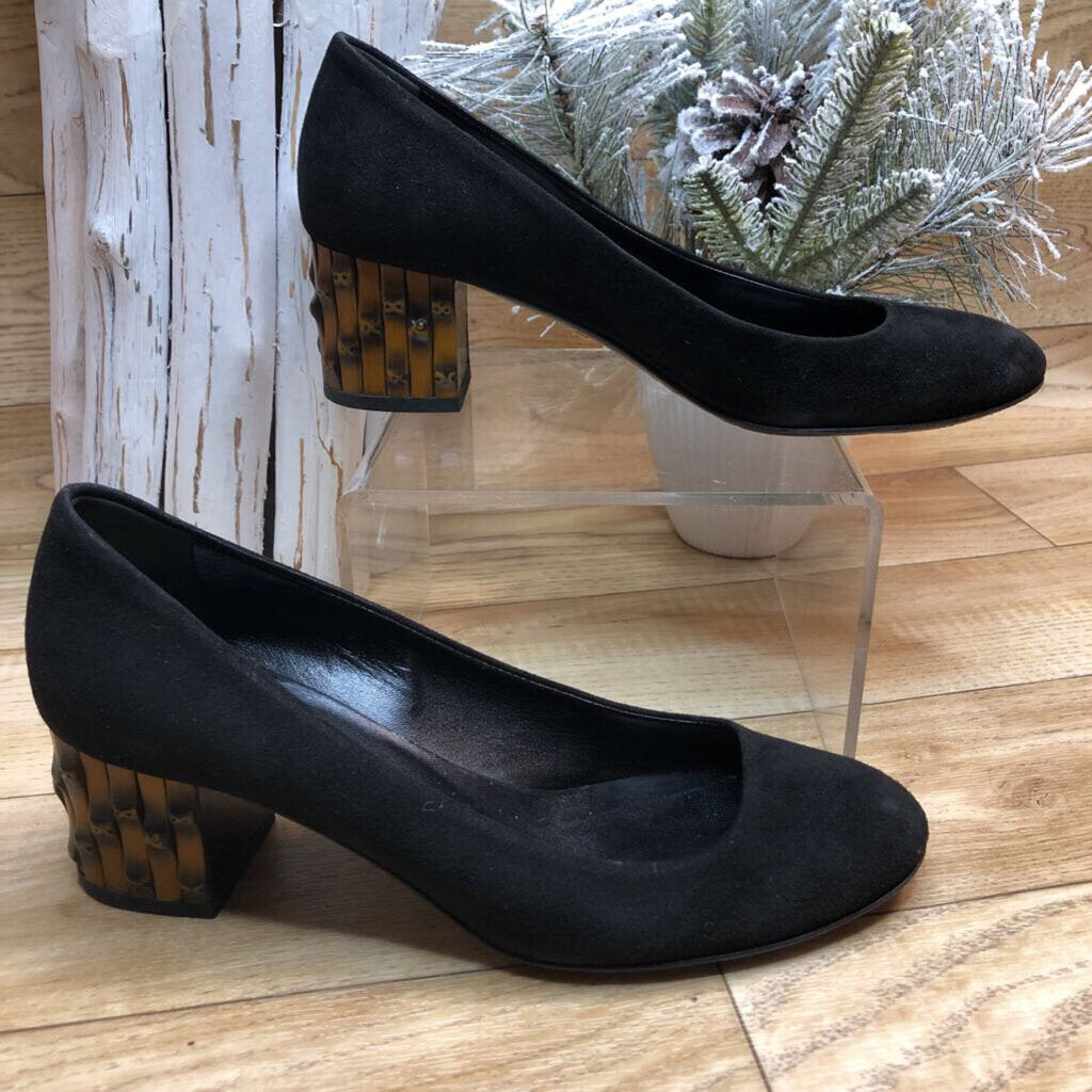 36/6 SUEDE BAMBOO HEEL