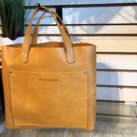 YELLOW LEATHER TOTE