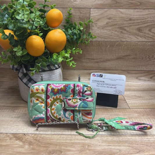 QUILTED PRINTED SMALL ZIP AROUND SMARTPHONE WRISTLET