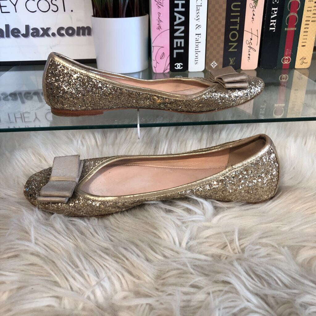 9M GLITTER BOW FLAT