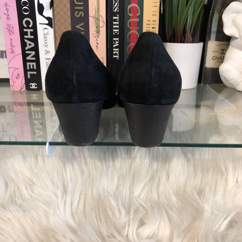 9.5 SUEDE POINTED BLOCK HEEL