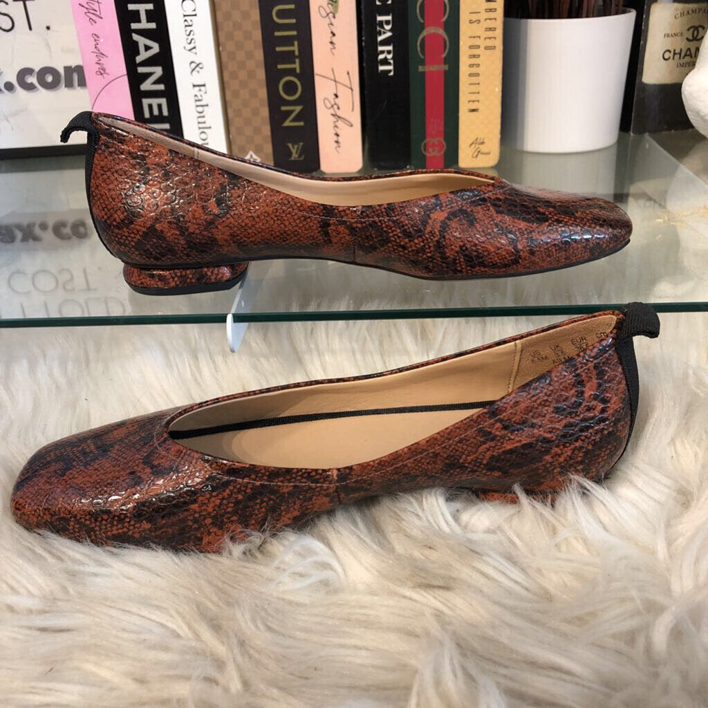 6.5 PYTHON AILEE FLAT SIENNA HEEL