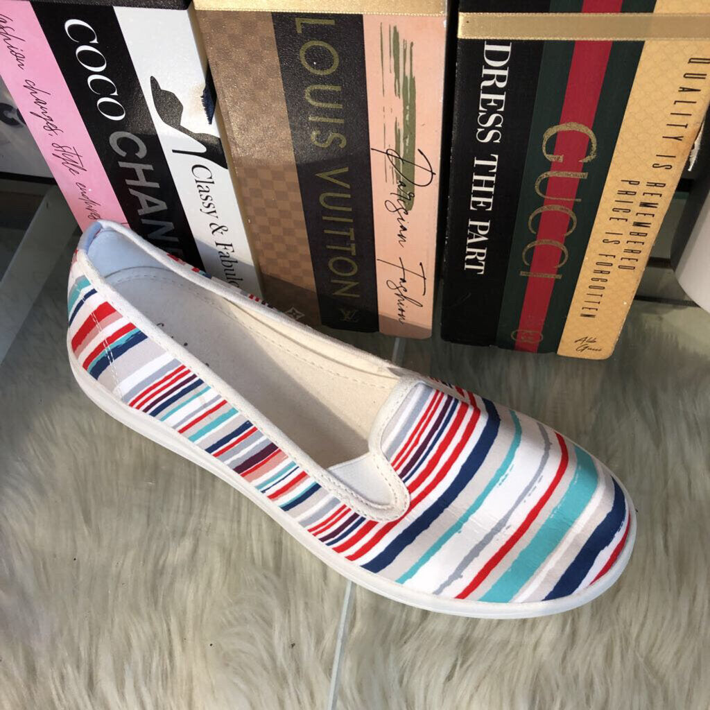 12M STRIPE CANVAS SLIP ON