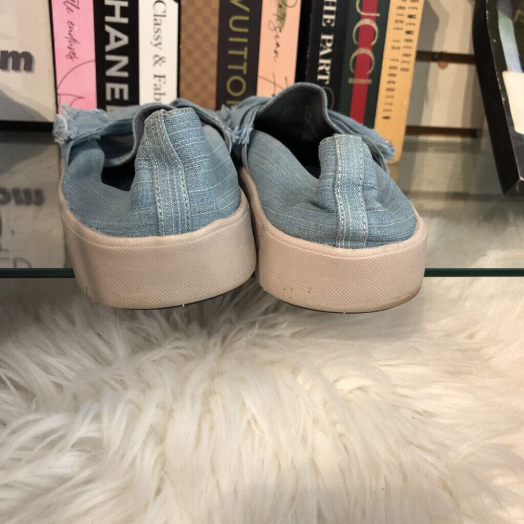 10 BOW DENIM SLIP ON