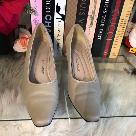 6M RECTANGLE TOE LEATHER HEEL