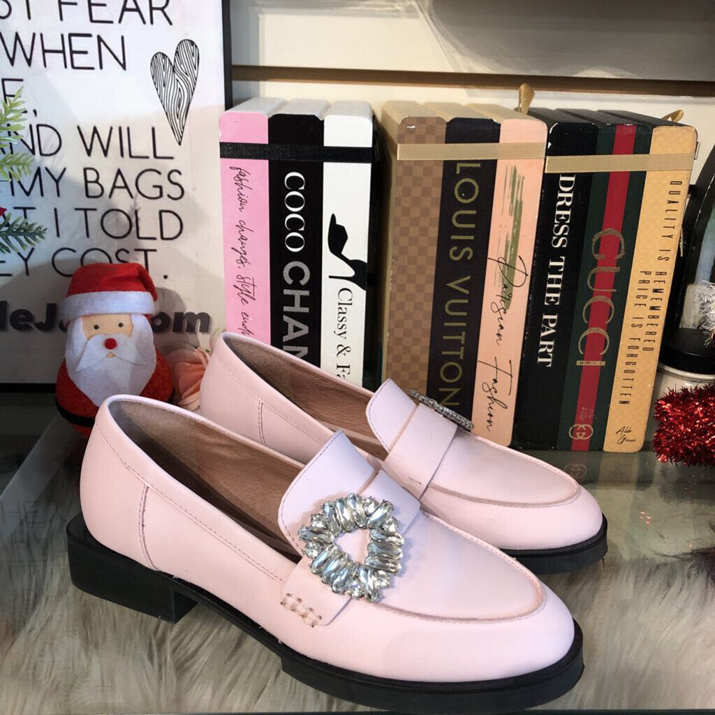 GIANNI BINI PINK W/JEWEL LOAFER