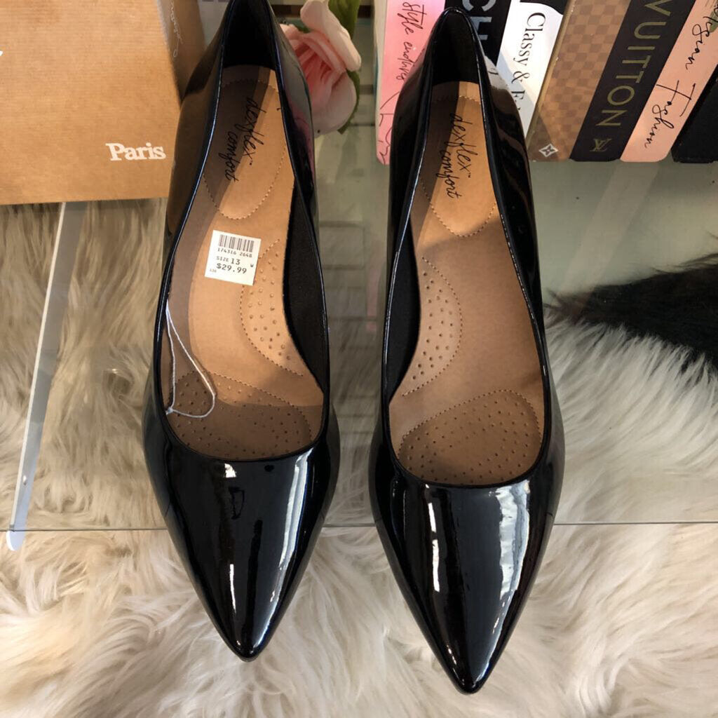 13W PATENT POINTED TOE HEEL