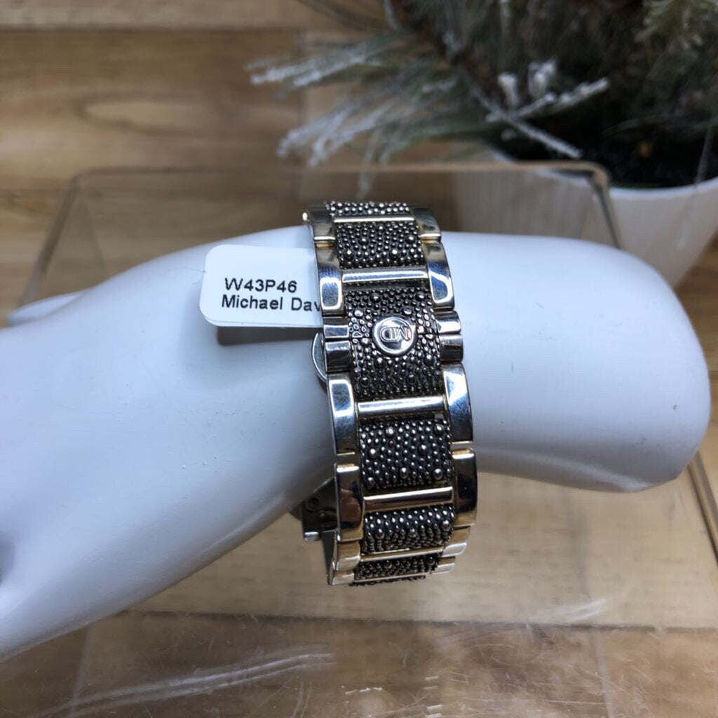 Michael Dawkins "Starry Night" Black Spinel Gem Crown Stainless Watch